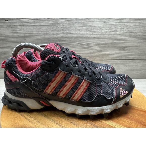 Adidas Women's Thrasher 1.1 C76331 Gray Black Pink Running Shoes Size 9 - Picture 1 of 10